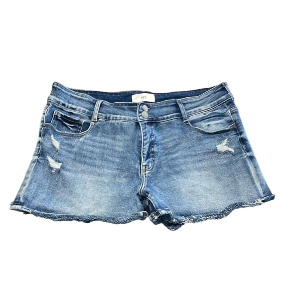 BKE Pants - Buckle BKE Denim Jean Shorts Women's Size 36 x 3" Stretch Distressed Fray Hem